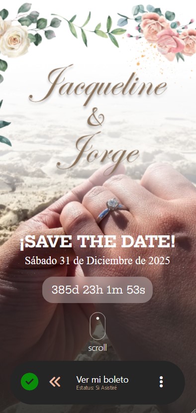 Invitación digital para bodas